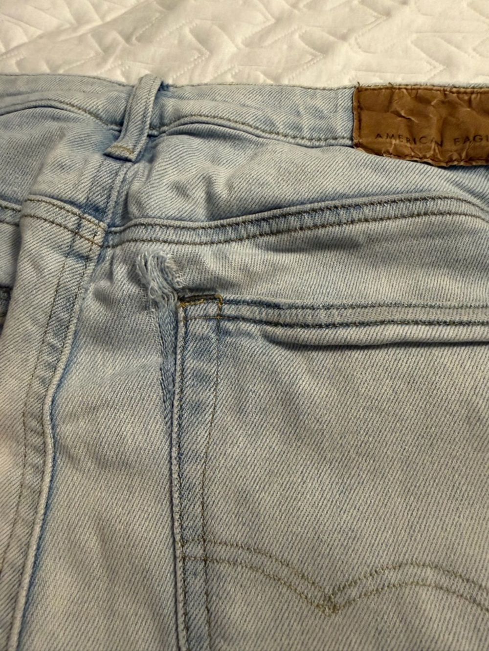 American Eagle Outfitters Light Blue Distressed Boyfriend Jeans - Picture 4 of 5